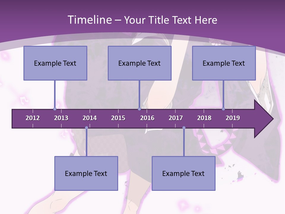 A Girl In A Purple Dress Is Sitting On A Purple Background PowerPoint Template