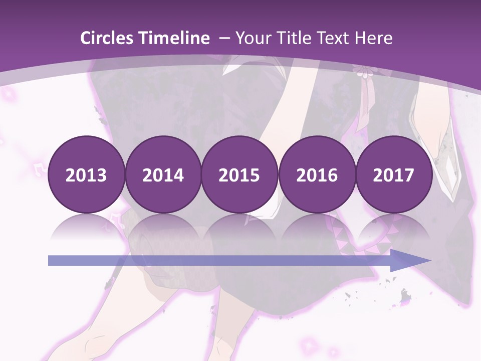 A Girl In A Purple Dress Is Sitting On A Purple Background PowerPoint Template