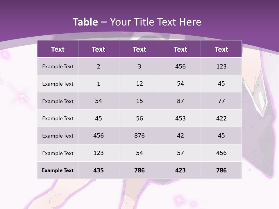 A Girl In A Purple Dress Is Sitting On A Purple Background PowerPoint Template