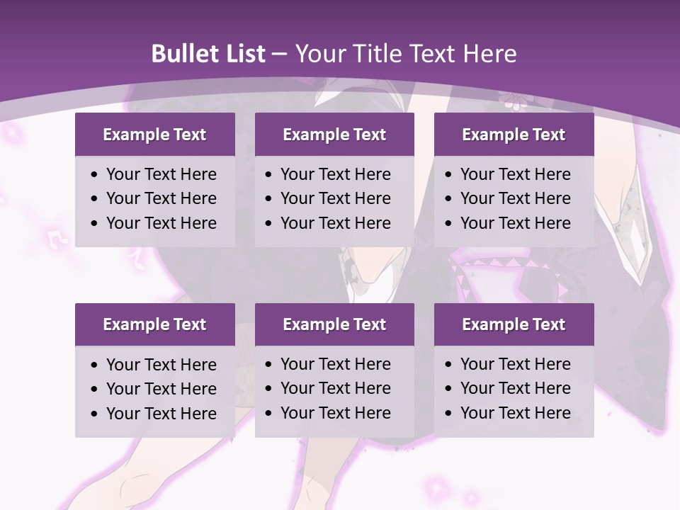 A Girl In A Purple Dress Is Sitting On A Purple Background PowerPoint Template