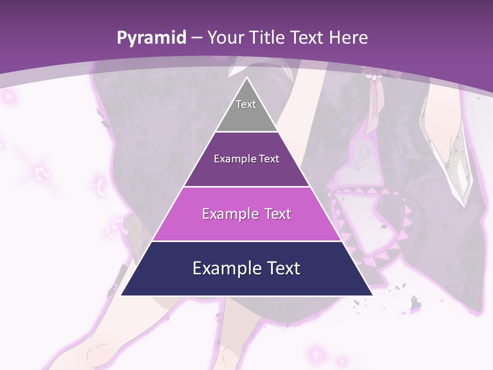 A Girl In A Purple Dress Is Sitting On A Purple Background PowerPoint Template