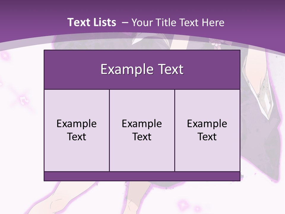 A Girl In A Purple Dress Is Sitting On A Purple Background PowerPoint Template