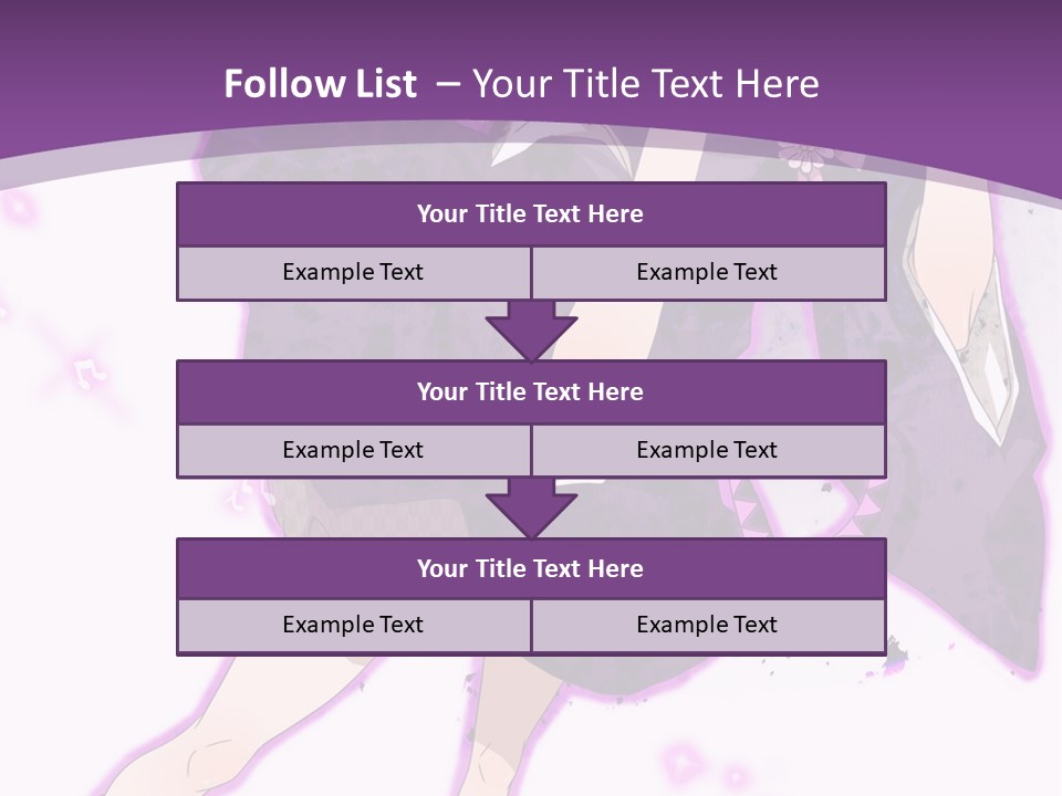 A Girl In A Purple Dress Is Sitting On A Purple Background PowerPoint Template