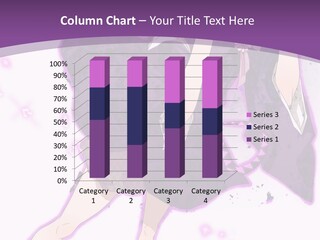 A Girl In A Purple Dress Is Sitting On A Purple Background PowerPoint Template