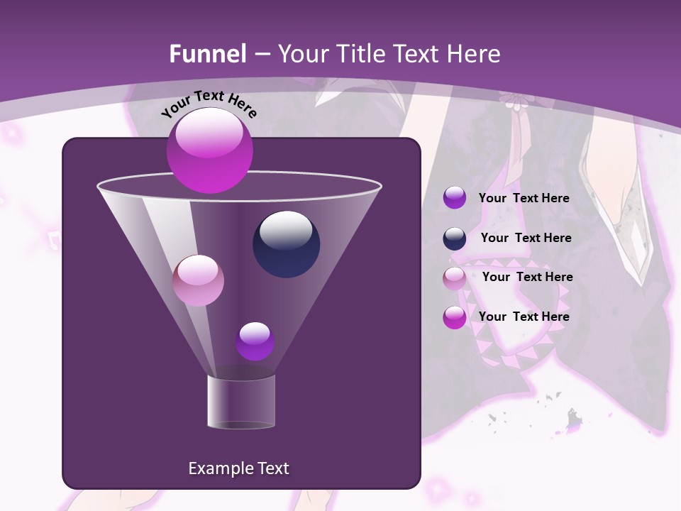 A Girl In A Purple Dress Is Sitting On A Purple Background PowerPoint Template