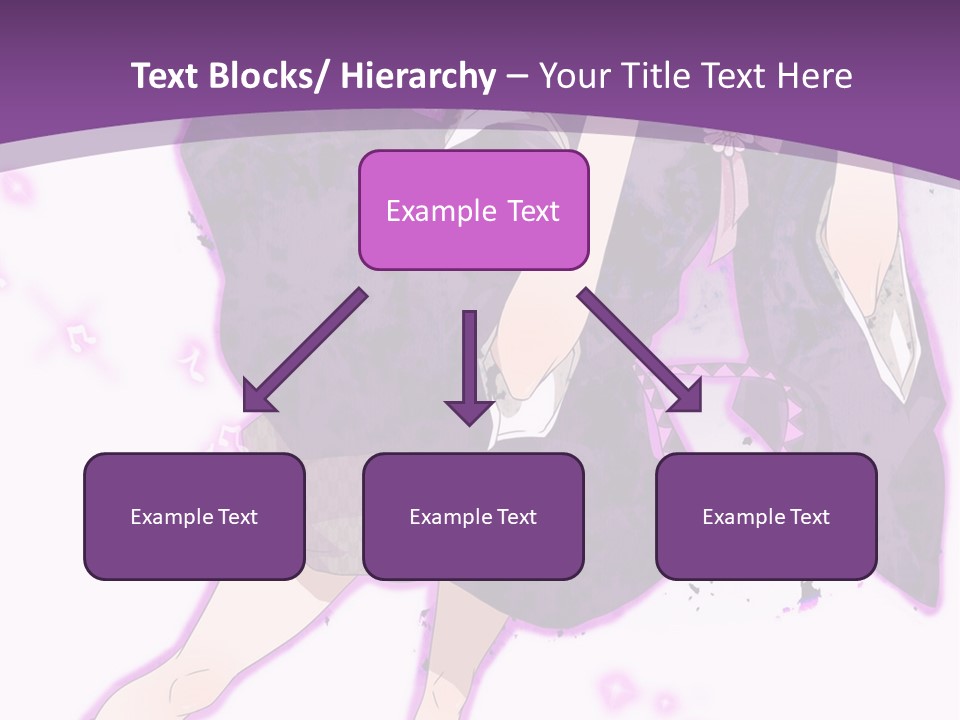 A Girl In A Purple Dress Is Sitting On A Purple Background PowerPoint Template