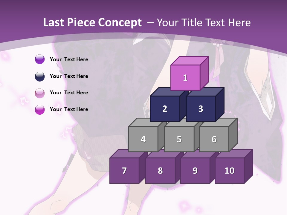 A Girl In A Purple Dress Is Sitting On A Purple Background PowerPoint Template