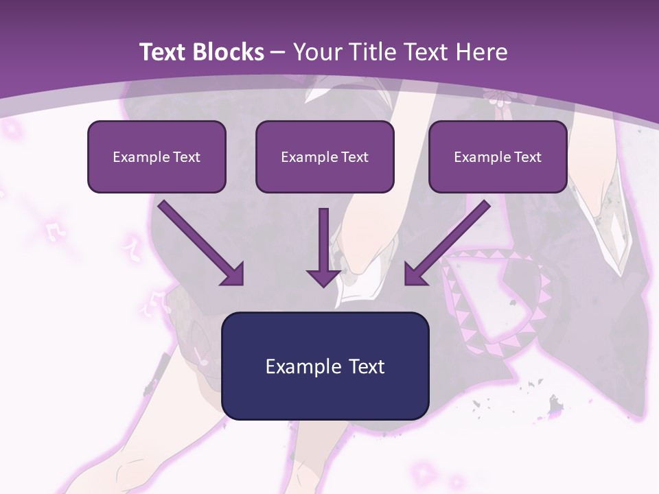A Girl In A Purple Dress Is Sitting On A Purple Background PowerPoint Template