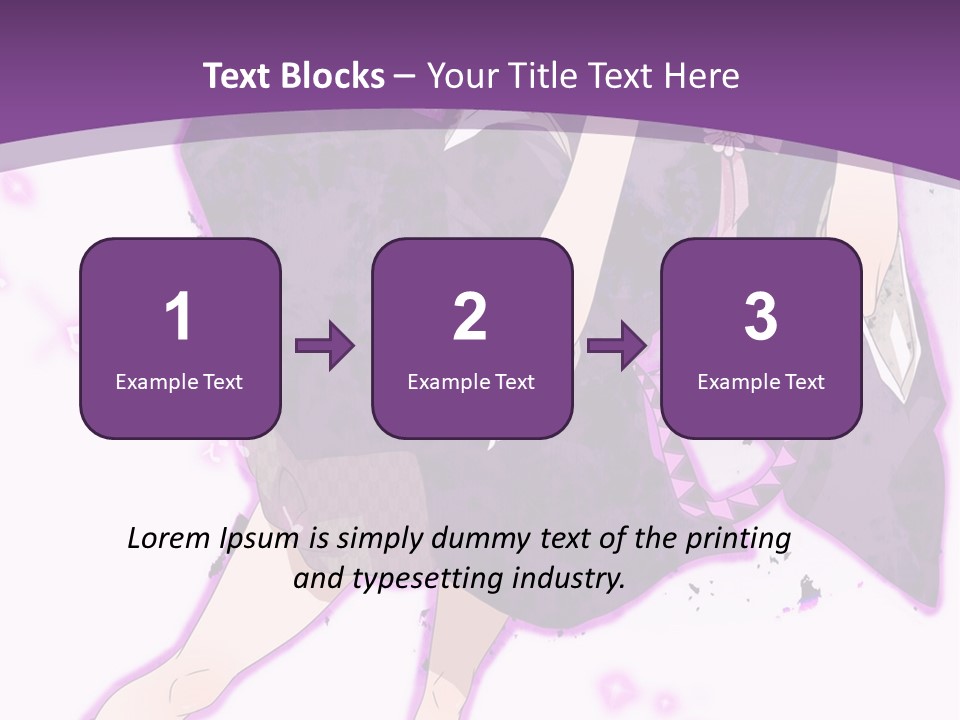 A Girl In A Purple Dress Is Sitting On A Purple Background PowerPoint Template