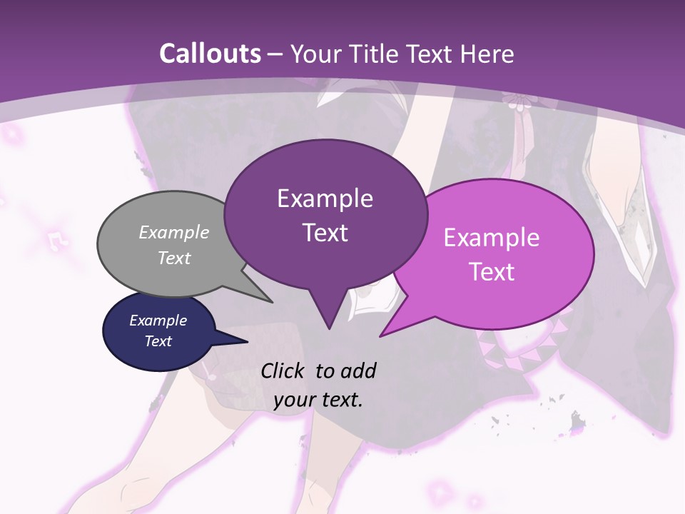 A Girl In A Purple Dress Is Sitting On A Purple Background PowerPoint Template