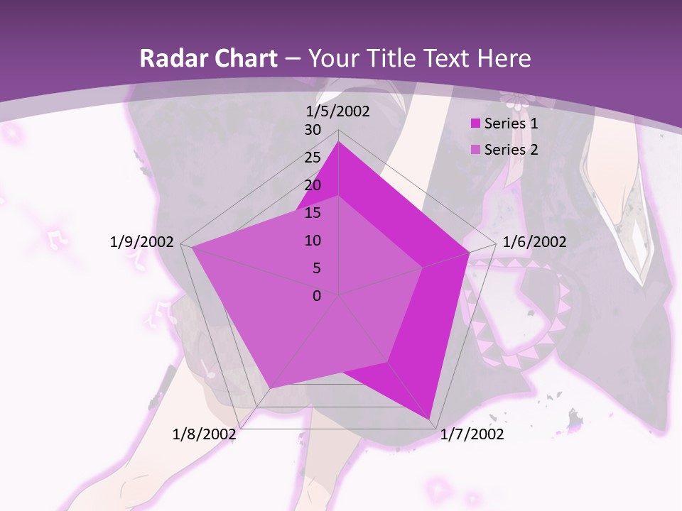 A Girl In A Purple Dress Is Sitting On A Purple Background PowerPoint Template