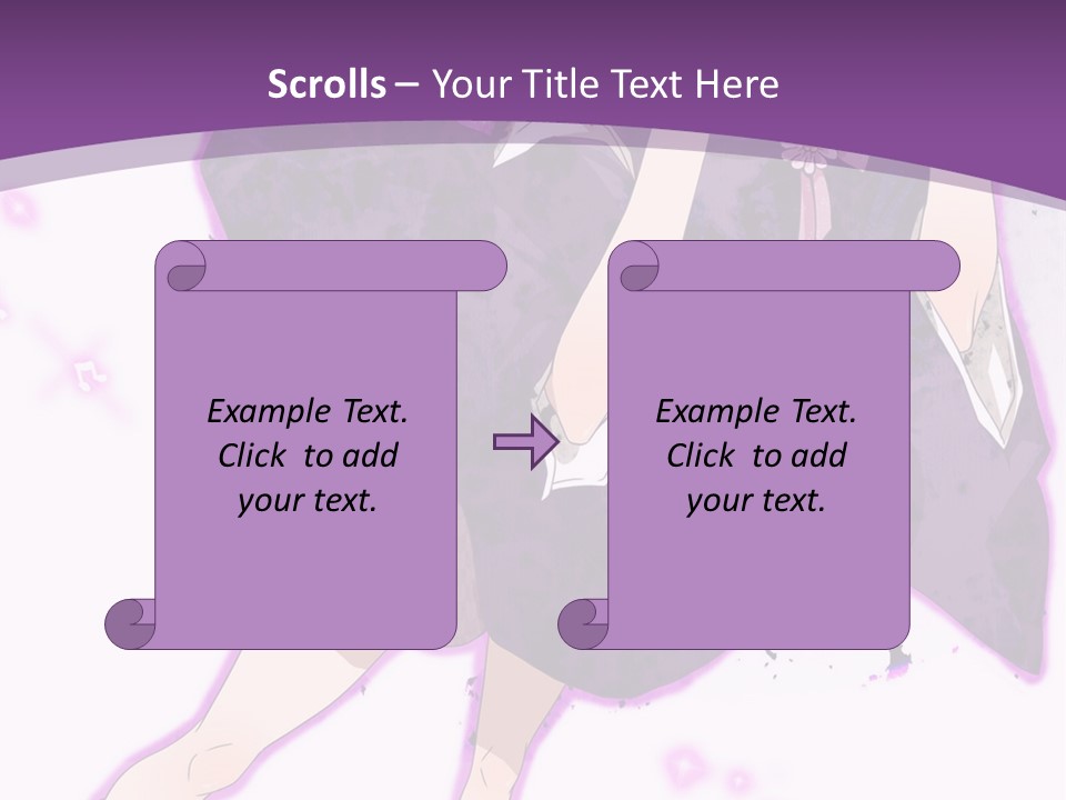 A Girl In A Purple Dress Is Sitting On A Purple Background PowerPoint Template