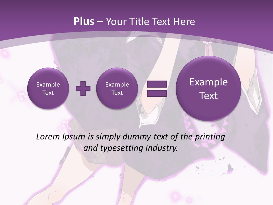 A Girl In A Purple Dress Is Sitting On A Purple Background PowerPoint Template