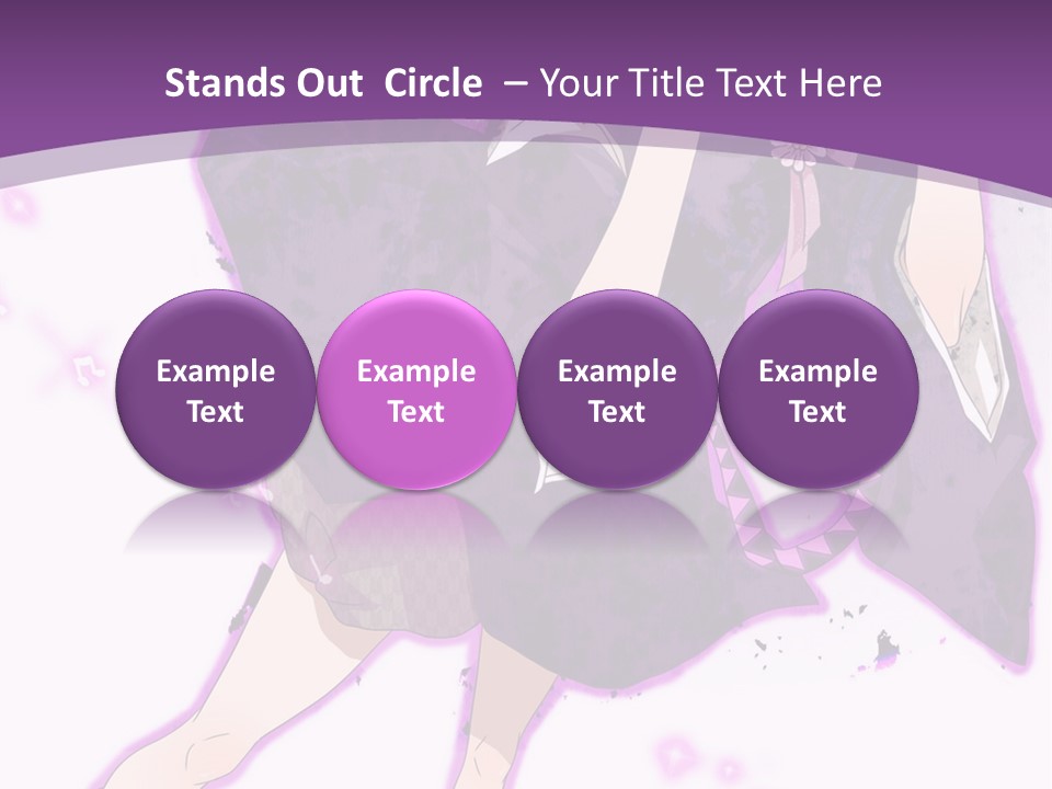 A Girl In A Purple Dress Is Sitting On A Purple Background PowerPoint Template