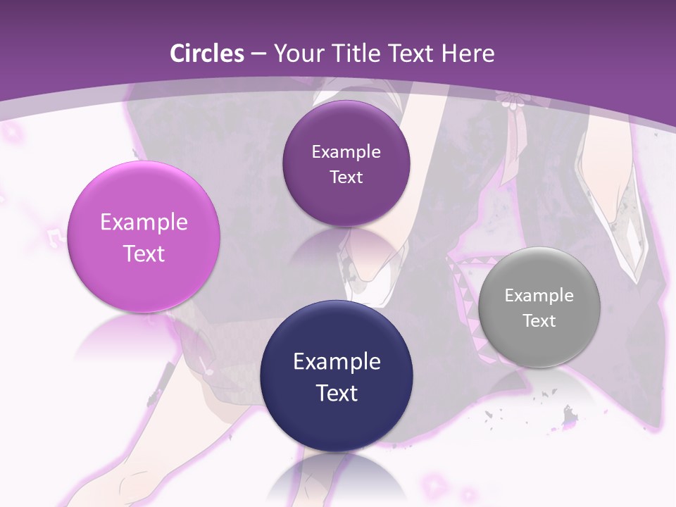 A Girl In A Purple Dress Is Sitting On A Purple Background PowerPoint Template