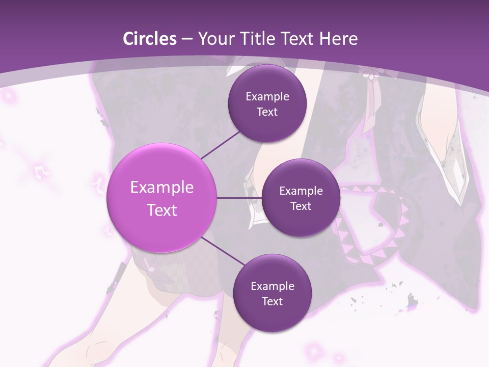 A Girl In A Purple Dress Is Sitting On A Purple Background PowerPoint Template