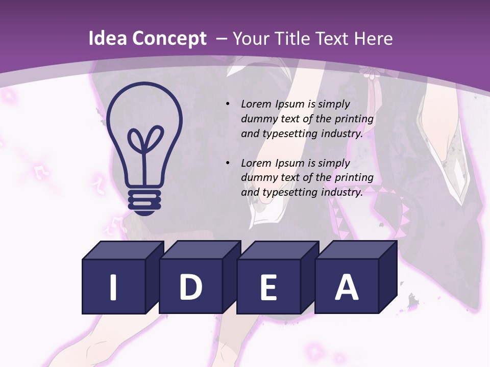 A Girl In A Purple Dress Is Sitting On A Purple Background PowerPoint Template