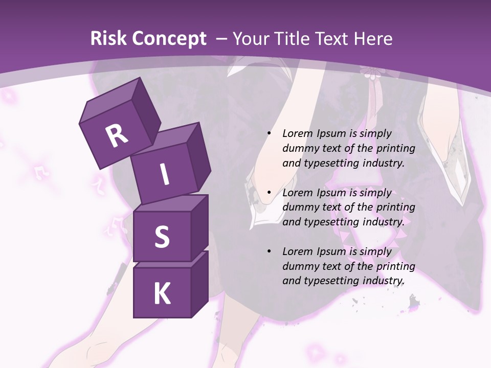 A Girl In A Purple Dress Is Sitting On A Purple Background PowerPoint Template