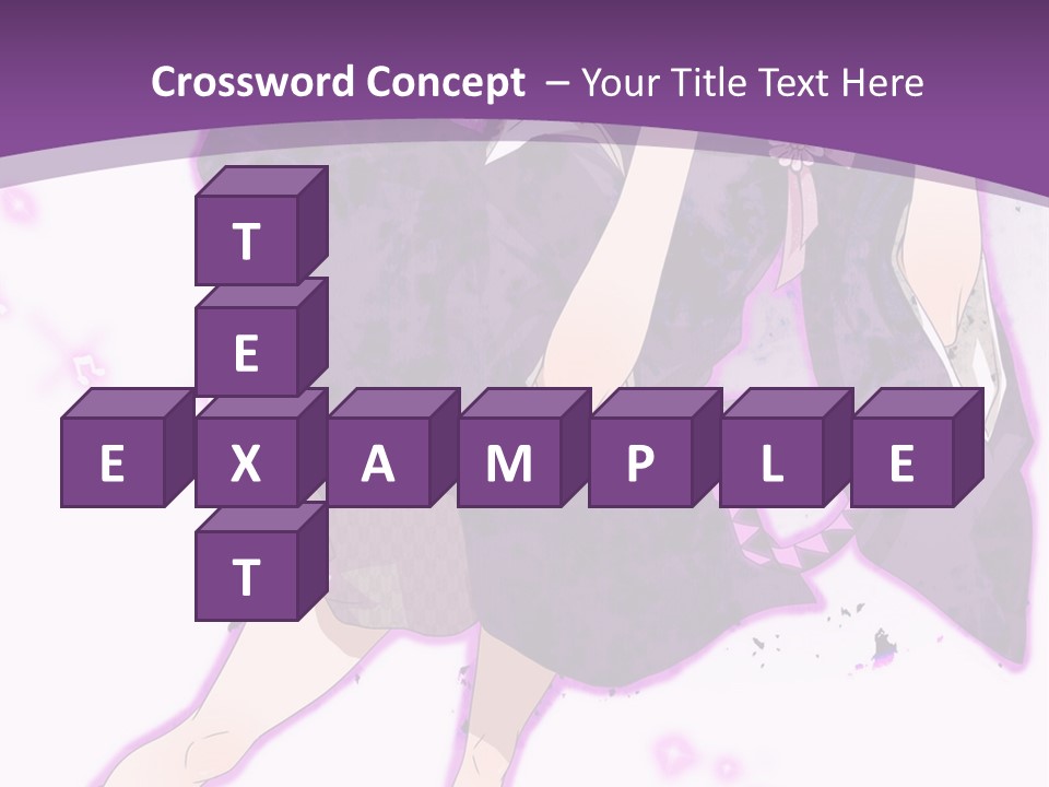 A Girl In A Purple Dress Is Sitting On A Purple Background PowerPoint Template