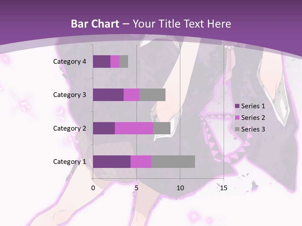 A Girl In A Purple Dress Is Sitting On A Purple Background PowerPoint Template
