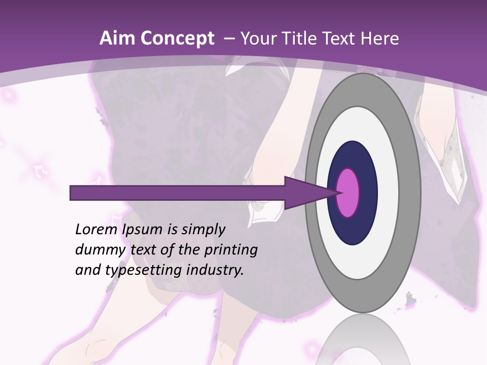 A Girl In A Purple Dress Is Sitting On A Purple Background PowerPoint Template