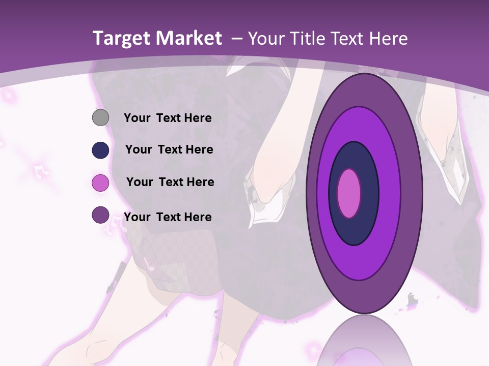 A Girl In A Purple Dress Is Sitting On A Purple Background PowerPoint Template