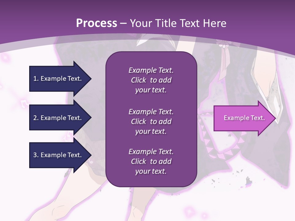 A Girl In A Purple Dress Is Sitting On A Purple Background PowerPoint Template