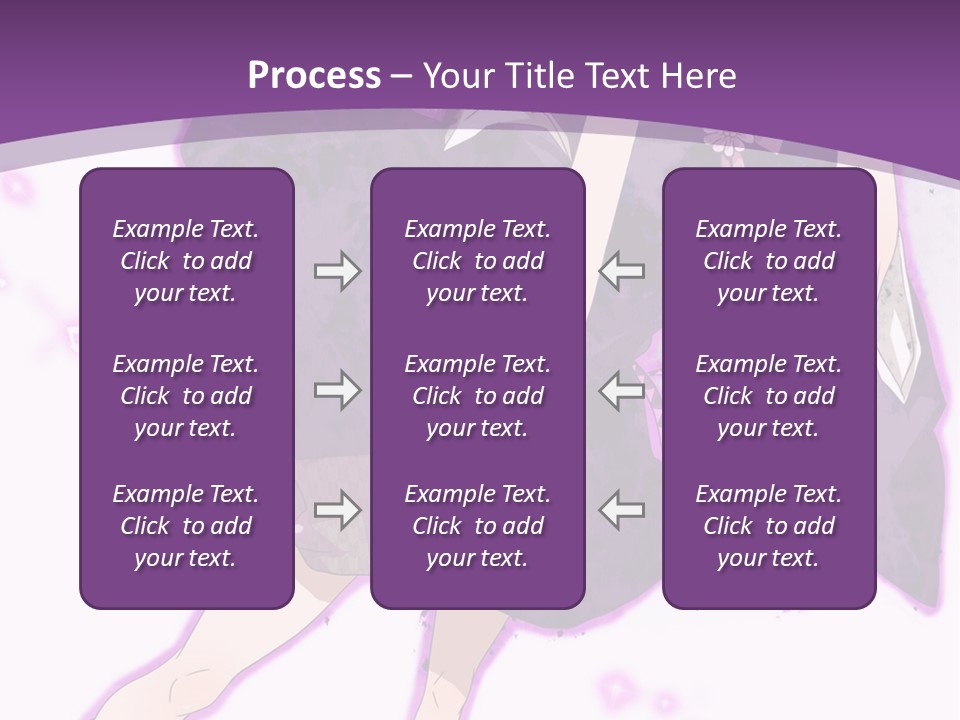 A Girl In A Purple Dress Is Sitting On A Purple Background PowerPoint Template