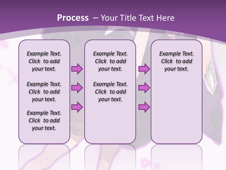 A Girl In A Purple Dress Is Sitting On A Purple Background PowerPoint Template