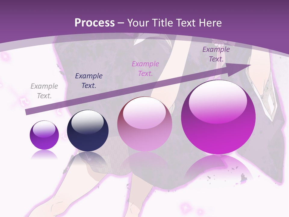 A Girl In A Purple Dress Is Sitting On A Purple Background PowerPoint Template