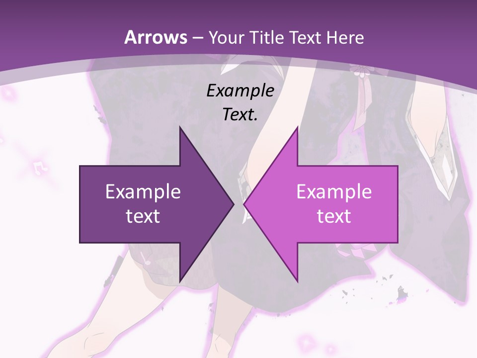 A Girl In A Purple Dress Is Sitting On A Purple Background PowerPoint Template