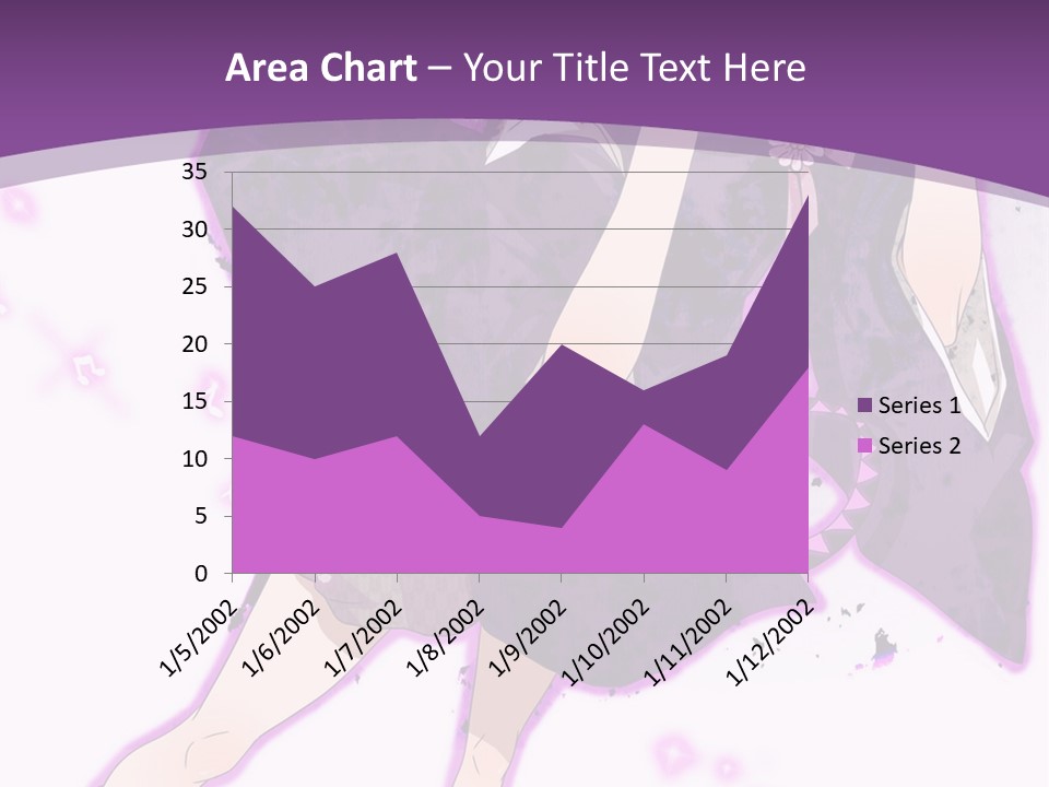 A Girl In A Purple Dress Is Sitting On A Purple Background PowerPoint Template