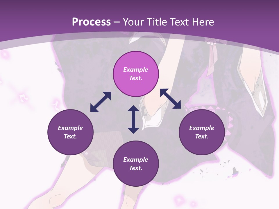 A Girl In A Purple Dress Is Sitting On A Purple Background PowerPoint Template