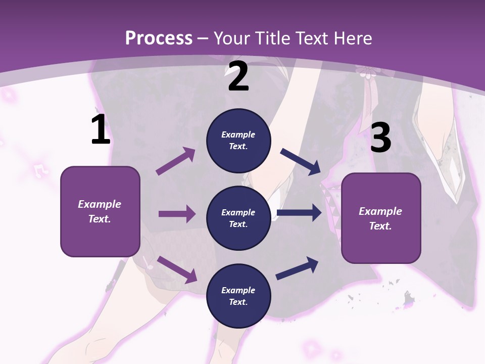 A Girl In A Purple Dress Is Sitting On A Purple Background PowerPoint Template