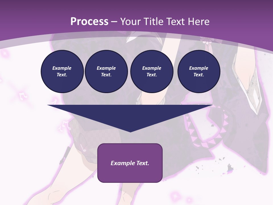 A Girl In A Purple Dress Is Sitting On A Purple Background PowerPoint Template