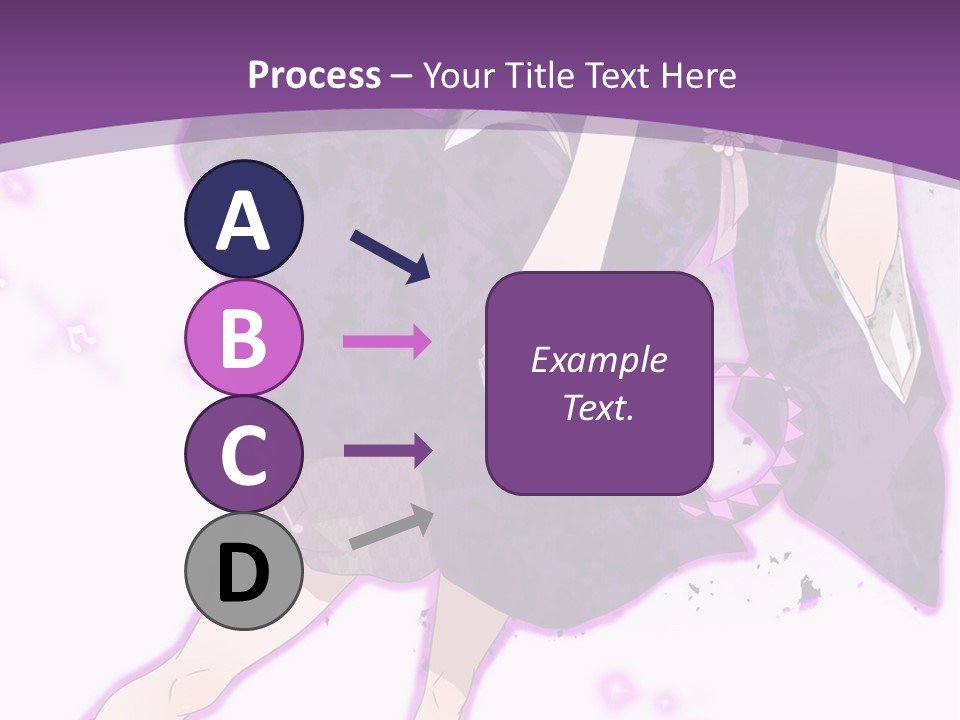 A Girl In A Purple Dress Is Sitting On A Purple Background PowerPoint Template