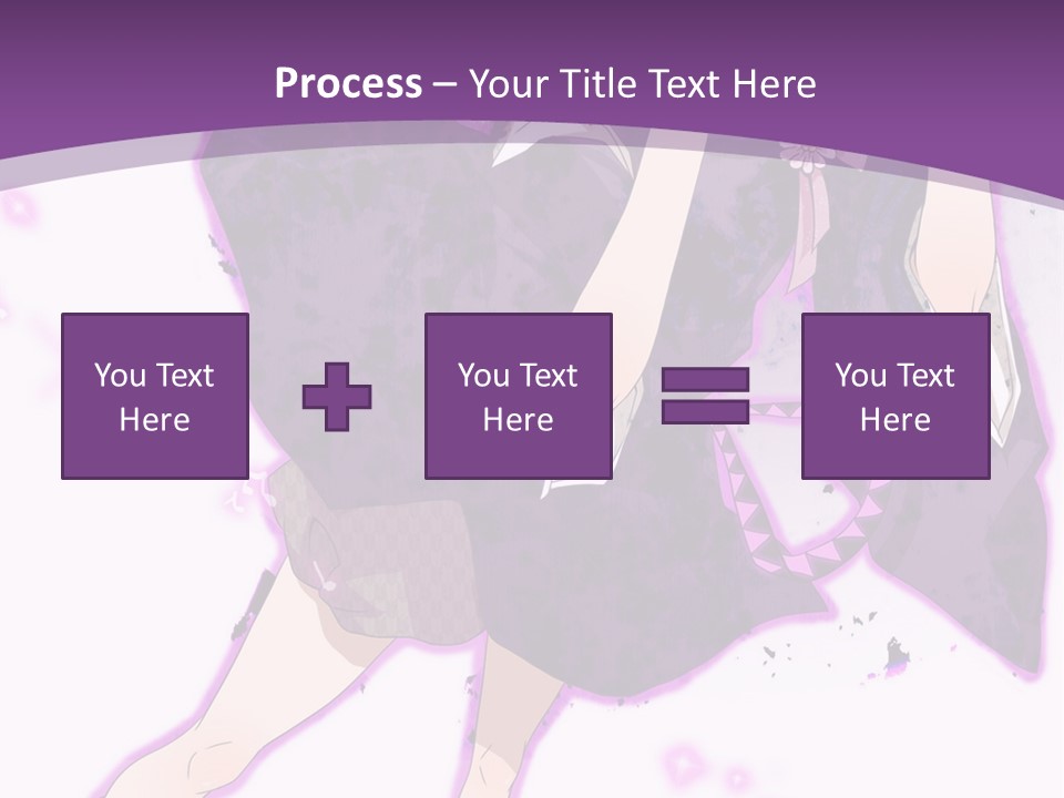 A Girl In A Purple Dress Is Sitting On A Purple Background PowerPoint Template