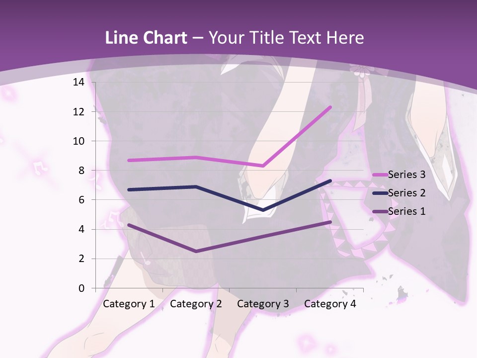 A Girl In A Purple Dress Is Sitting On A Purple Background PowerPoint Template