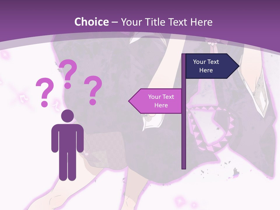 A Girl In A Purple Dress Is Sitting On A Purple Background PowerPoint Template