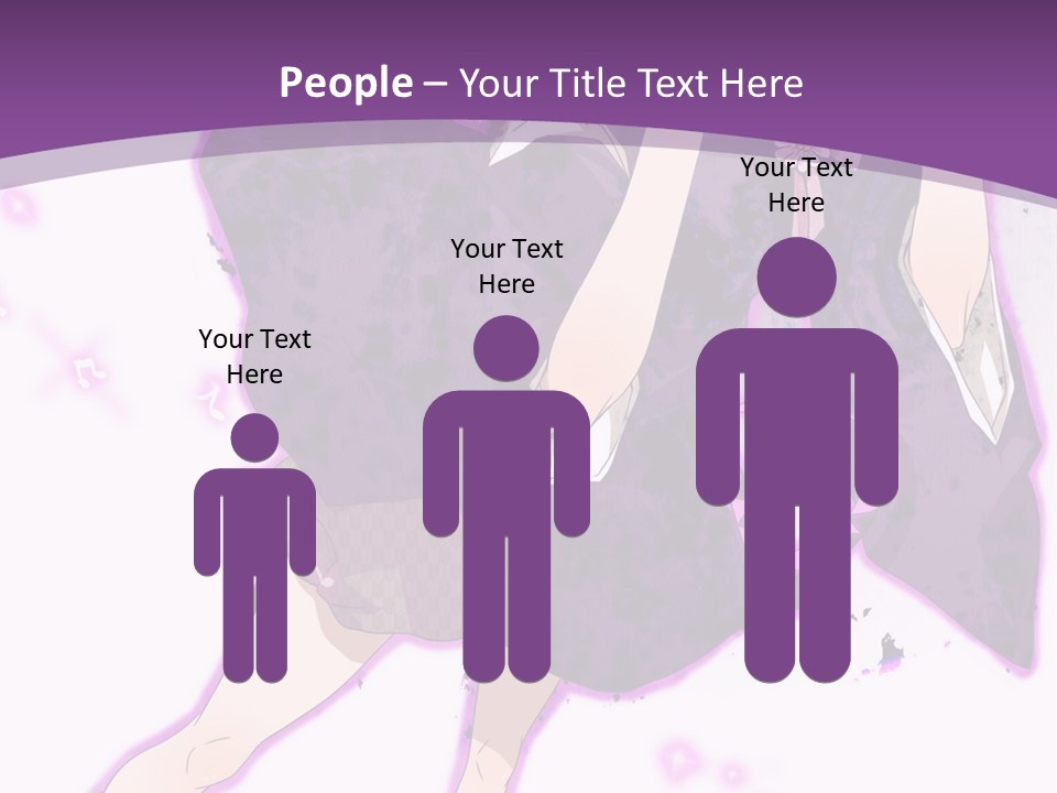 A Girl In A Purple Dress Is Sitting On A Purple Background PowerPoint Template