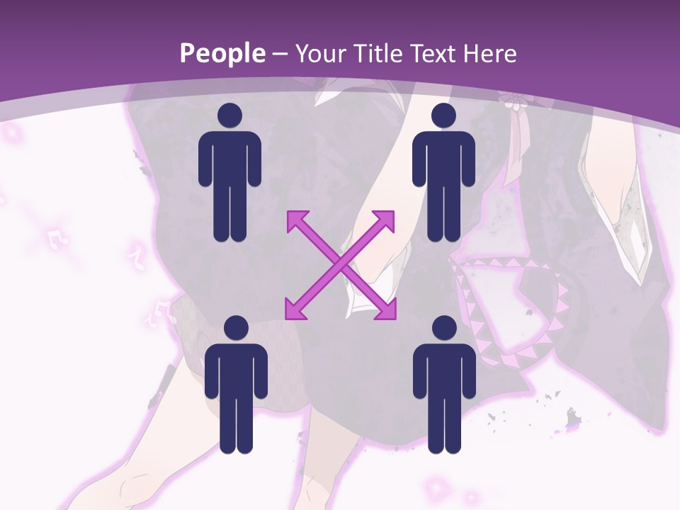 A Girl In A Purple Dress Is Sitting On A Purple Background PowerPoint Template