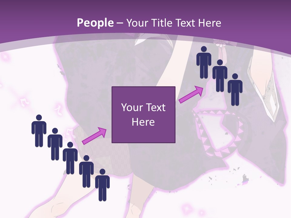 A Girl In A Purple Dress Is Sitting On A Purple Background PowerPoint Template
