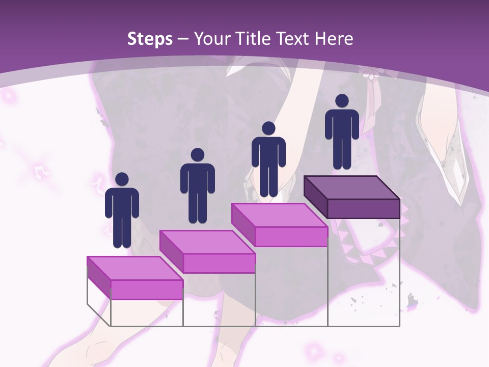 A Girl In A Purple Dress Is Sitting On A Purple Background PowerPoint Template