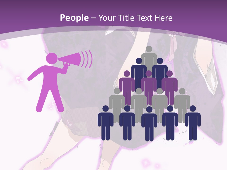 A Girl In A Purple Dress Is Sitting On A Purple Background PowerPoint Template