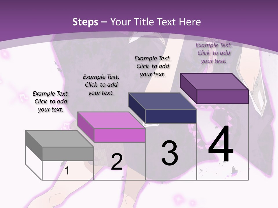 A Girl In A Purple Dress Is Sitting On A Purple Background PowerPoint Template
