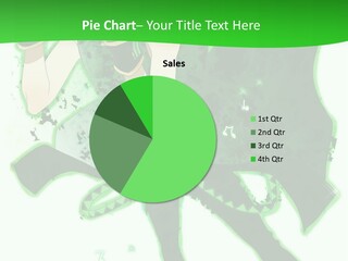 A Woman In Black And Green Is Sitting On A Green Background PowerPoint Template