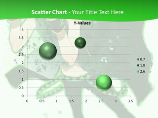 A Woman In Black And Green Is Sitting On A Green Background PowerPoint Template
