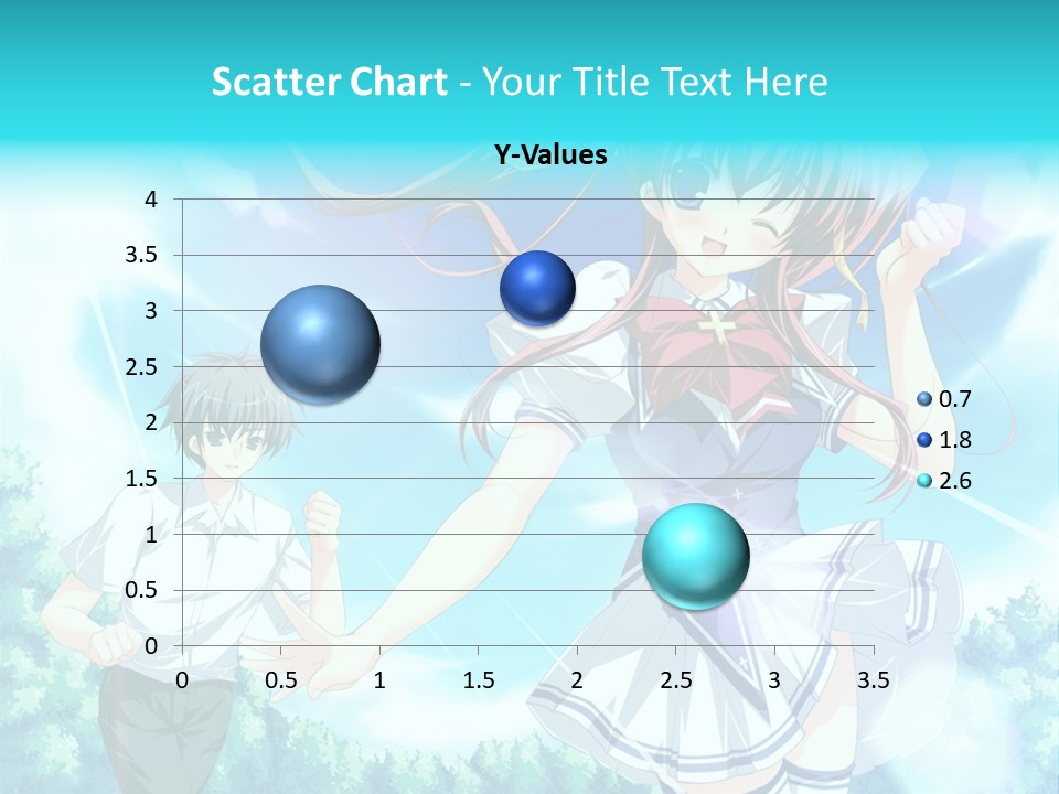 A Girl And A Boy Standing In Front Of A Blue Sky PowerPoint Template