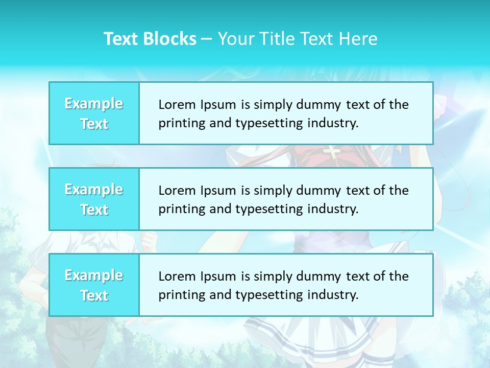 A Girl And A Boy Standing In Front Of A Blue Sky PowerPoint Template