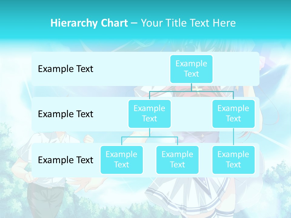 A Girl And A Boy Standing In Front Of A Blue Sky PowerPoint Template